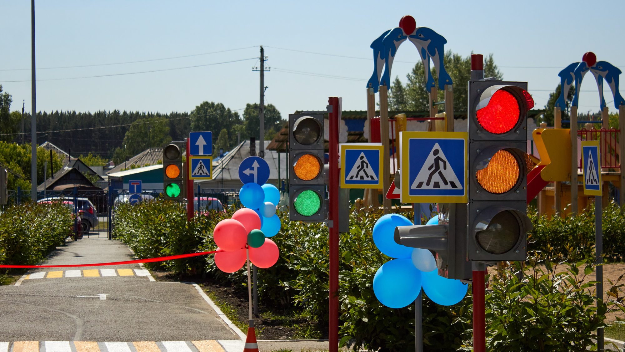 Открытие детского автогородока по безопасности дорожного движения